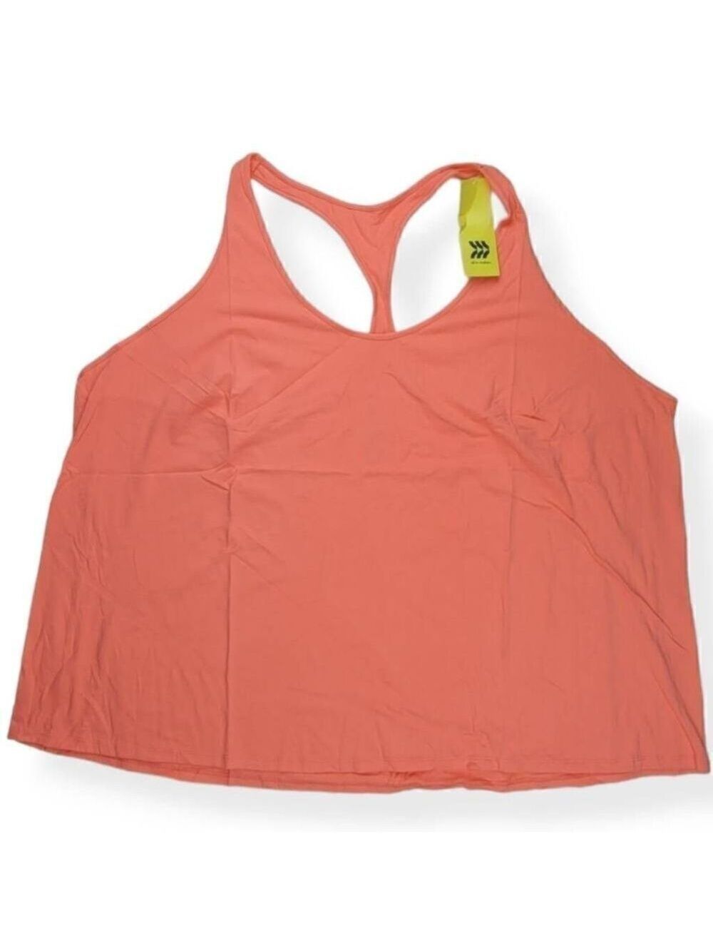 All In Motion Raceback Tank Top Coral  3X